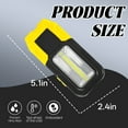 thumbnail image 5 of HIBIBUD 2-Pack Yellow Tactical Flashlight,Rechargeable COB Work Light for Car Repair&Camps, 5 of 7