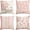 Pink, variant on Spring Sakura Vase Pink Throw Pillow Covers, 18 x 18 Inch Home Sweet Home Stripes Cushion Case Decorations for Sofa Couch Set of 4
