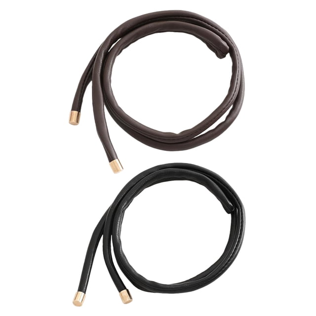 2 elegantes coleteros de cuero para el pelo, para decorar el tocado.