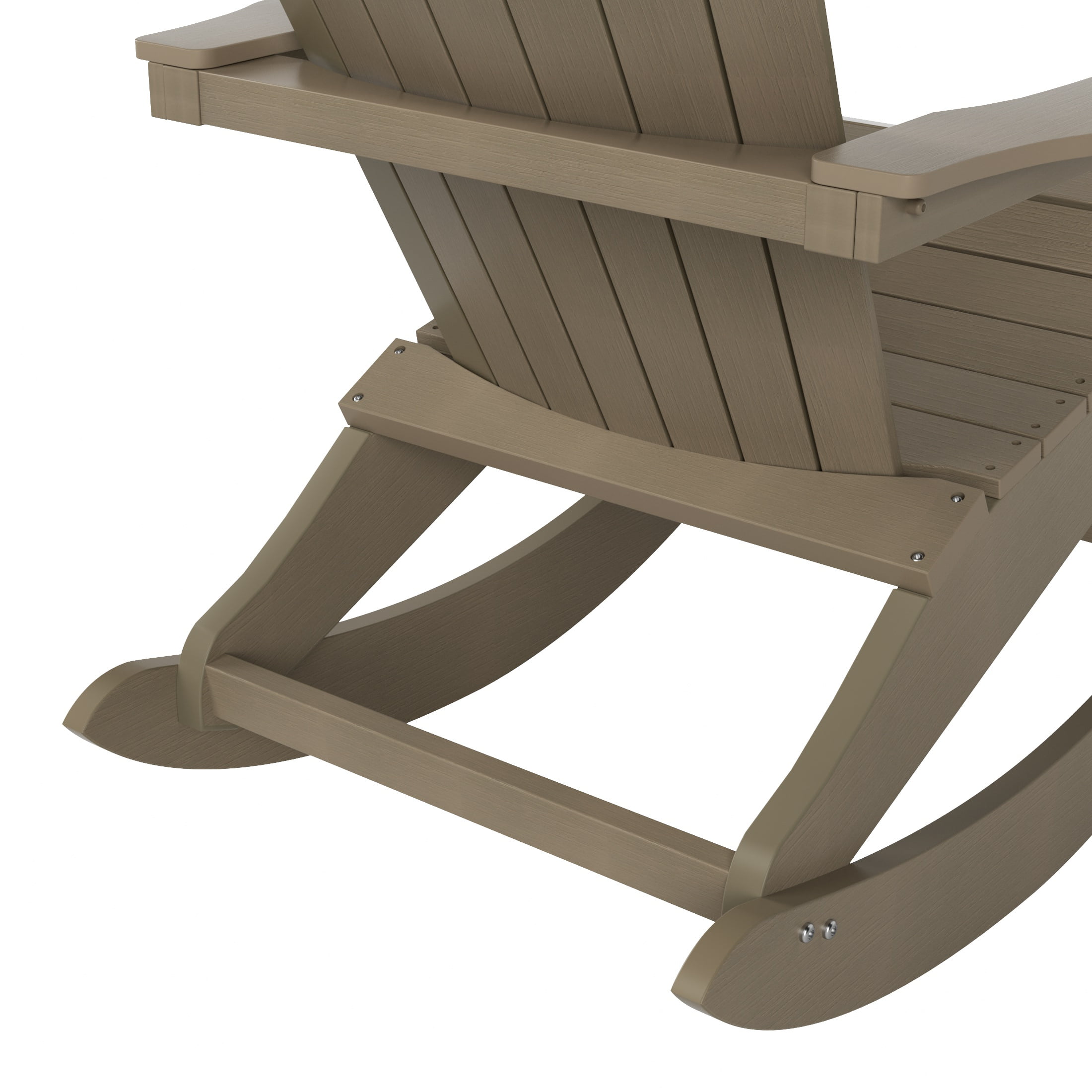 Outdoor Rocking Adirondack Chair, Taupe