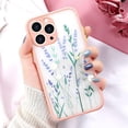 thumbnail image 5 of Compatible with Aesthetic Clear Floral Leaf Lavender iPhone 14 Pro Max Case with Pearl Bracelet Chain (Pink), 5 of 6