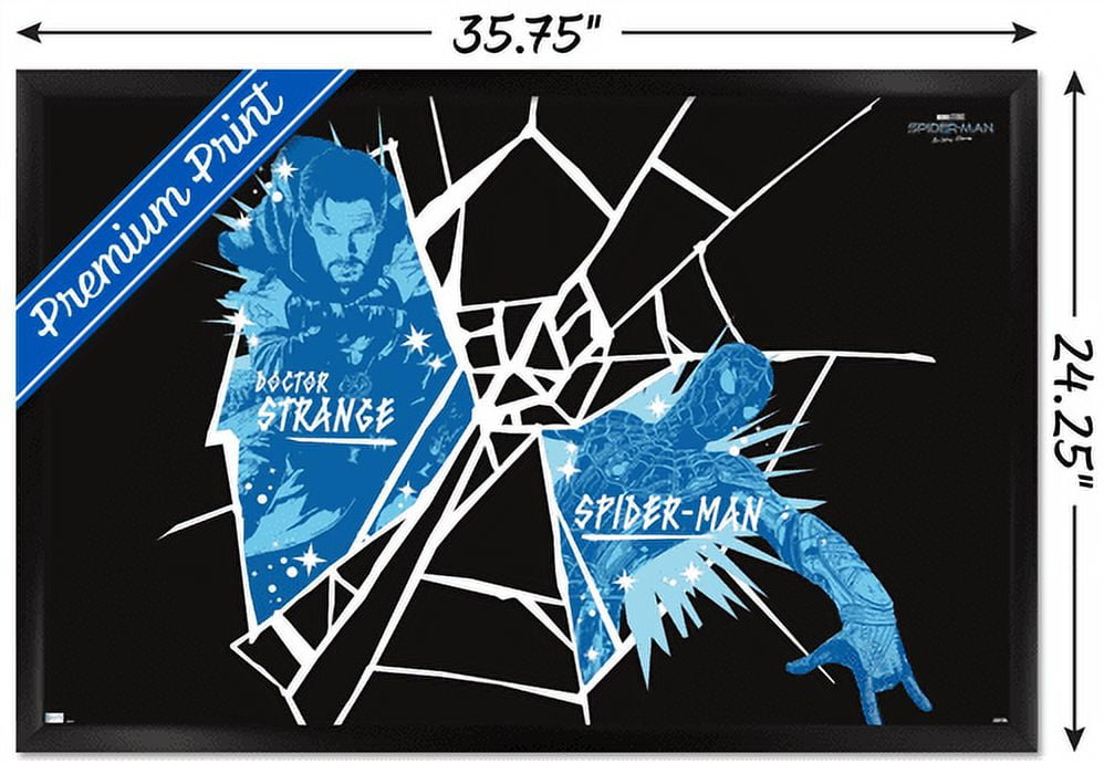 Marvel Spider-Man: No Way Home - Web Wall Poster, 22.375" x 34", Framed