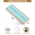 thumbnail image 6 of Farmhouse Teal Stair Treads Non Slip for Steps White Stripe 4 Pcs Reusable Adhesive Stair Runner Mats for Dogs Elders Carpet Treads Rugs for Staircase 8x30 In, 6 of 7