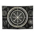 thumbnail image 5 of ONETECH  Nordic Vikings Tapestry, Soft Flannel, Vegvsir Symbol Amulet Celtic Rune Scandinavian Aesthetic Mythology Tapestry Wall Hanging for Bedroom Living Room Decor, 5 of 7