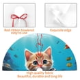 thumbnail image 3 of KLL 48" Christmas Tree Skirt Underwater Diving Cat Xmas Tree Skirts Mat for New Year Xmas Holiday Party Indoor Outdoor Home Decoration, 3 of 5