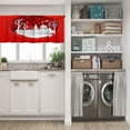 thumbnail image 5 of LALILO Kitchen Curtain Valance Christmas Art Red Tone With Rod Pocket Window Curtain 52"x 18" Set of 2, 5 of 5