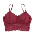 thumbnail image 2 of YWDJ Lace Bras for Women Plus Size Pullover Sleep Bras No Wire Comfy Bras Spaghetti Straps Full Coverage Push up Wrap Lounge Bras Padded Plus Size Lace Comfortable Bras Solid Bras Wine One Size, 2 of 3