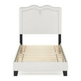 thumbnail image 2 of Furinno Jaci Nailhead Trim Bed Frame, Linen, Twin, 2 of 4