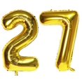 thumbnail image 1 of Balloon Number EBAIJQUO 27, papel de aluminio dorado de 27 pulgadas, 1 of 6