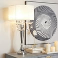 thumbnail image 2 of DecMode 31" 3 Light Silver Table Lamp with White Fabric Shade, 2 of 10