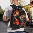 thumbnail image 5 of Disketp Fiery Floral Pattern Mochila Ligera Clásica con Múltiples Bolsillos, Mochila Casual para Hombre y Mujer, Ideal para Escuela, Trabajo y Viajes, 5 of 5