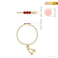thumbnail image 4 of ANGARA Natural Three Stone Ruby Bar Bolo Ring in 14K Yellow Gold for Women (Size-2mm) | July Birthstone, Birthday, Anniversary, Jewelry Gift for Women | Natural Ruby Ring, 4 of 9