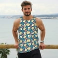 thumbnail image 6 of KLL Eggs Toast Bacon And Arugula Print Men's Muscle Gym Workout Stringer Tank Tops Bodybuilding Fitness T-Shirts Tank Tops Men-Large, 6 of 7