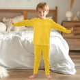 thumbnail image 6 of joogoo Solid Yellow 2 Piece Long Sleeve Tee and Pants Cotton Pajama Set 18M, 6 of 7