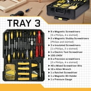 UBesGoo 799 Pcs Tool Set, Household Repair Hand Tool Kit, Mechanics Tool Kit, with Trolley Case, Black