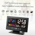 thumbnail image 4 of Labymos °C/°F Multifunctional Indoor Colorful LCD Digital Temperature Humidity Meter Clock Thermometer Hygrometer Calendar Temperature, 4 of 8