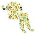 thumbnail image 5 of Gubotare Boys' Pajama Sets Baby Boys' and Toddler Long Sleeve Top and Pants Snug Fit 2 Piece Pajama Set 4T 5T (Light Yellow,4-5 Years), 5 of 5