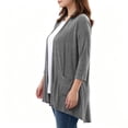 thumbnail image 3 of FchengtaiS Women's Long Sleeve Cardigan Lightweight Casual Open Front Cardigans Fall Trendy Loose Outerwear with Pockets, 3 of 5
