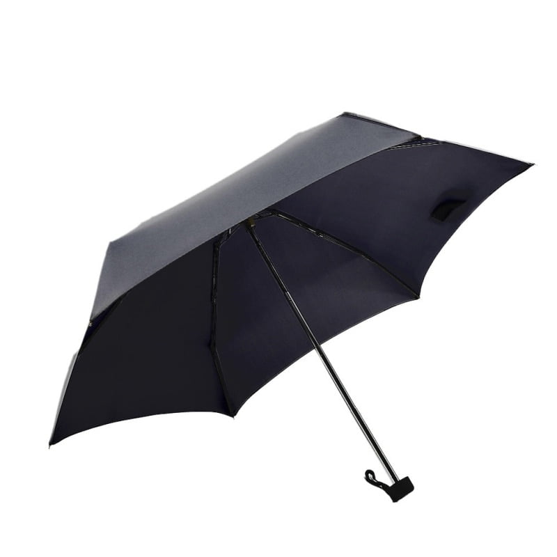Mini Compact Umbrella Windproof Ladies Mens Compact Rain Umbrella Black 