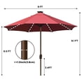 thumbnail image 2 of EliteShade Sunbrella Solar Umbrellas 9ft Market Umbrella with 80 LED Lights Patio Umbrellas Outdoor Table Umbrella with Ventilation and 5 Years Non-Fading Top,Maroon, 2 of 5
