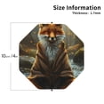 thumbnail image 2 of Naloa Streamside Meditating Fox Leather Coasters for Drinks, Durable Drink Coasters 4 Set for Tabletop Protection, Luxurious Home Décor and Housewarming Gift ( {designName})Octagon, 2 of 6
