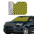 thumbnail image 4 of XMXY Car Sun Shade Windshield, Yellow Stripes Automotive Front Window Sun Visor for Cars SUV Trucks, Small Size, 4 of 8