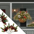 thumbnail image 6 of Artificial Hanging Flowers For Outdoors Cuttings Needles Flower Branch Accessories Holiday Decoration Simulation Plant Red Fruit Berry Fruit Branch, 6 of 8