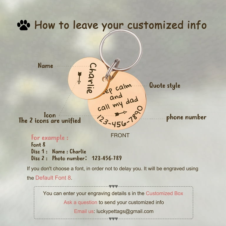 Walmart dog tag clearance engraving