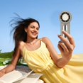 thumbnail image 4 of Studded Handheld Fan Usb Rechargeable Portable Powerful Airflow Long Battery Life Silver, Hand Fan Rhinestone Embellished Powerful Airflow Usb Rechargeable Compact & Portable Multiple Fan Speeds, 4 of 6
