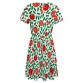 thumbnail image 5 of Tomato Pattern Sundress Short Sleeve Dress Summer Women Clothes Dress for Women Dresses, 5 of 7