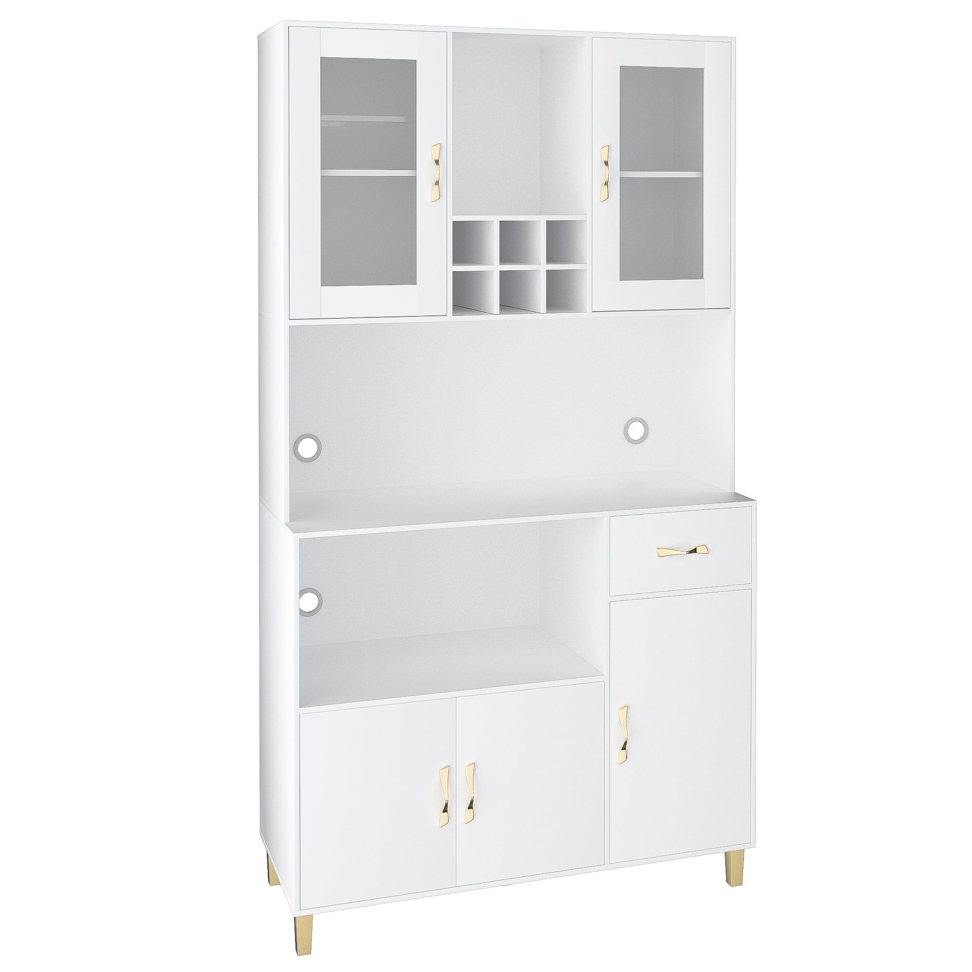 MAGINELS Plastic Storage Cabinets Pantry Cabinet with Doors and