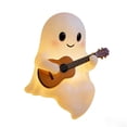 thumbnail image 2 of USB Guitar Ghost Lighted Figurine, 5.12 x 4.72 In White Cute Halloween Desk Ornament for Study Bedroom Home Decor and Gifts, 2 of 9