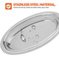 thumbnail image 6 of Raindrops  2 Pcs Plate Food Steel Platter Oval Serving Plates Tray Retro Decor Platters Silver, 6 of 8