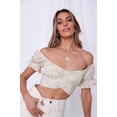 thumbnail image 3 of Summer New Floral Digital Printing Female Sense of A Collar Straps Short-Sleeved Ultra-Short Tops Exposed Umbilical Cord T-Shirt, 3 of 6