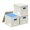 Beige White, variant on File Organizer Box - File Boxes for Hanging Files with Lid Set of 2 Decorative Hanging Folders Letter Size Organizer with One-Piece Plastic Frame Slides (Grey, 13.2 * 10.1 * 10.1in(2Pack))