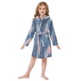 thumbnail image 6 of FORMRS Niños Bathrobe Unisex Hooded Robe Soft Plush Pajamas Sleepwear, Size 4-6T, Trees in The Night, 6 of 7