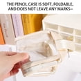 thumbnail image 6 of Kugisaki Large Grid Mesh Pencil Case with Transparent Windows Compartment Pen Bag Clear Handheld Multifunction Pencil Pouch Transparent Makeup Bag, 6 of 9