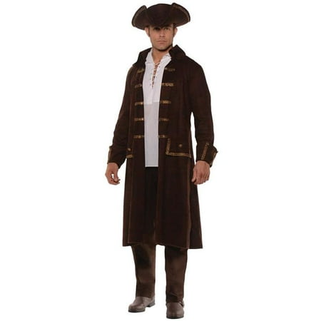 Adult Standard Pirate Coat Set, Brown - Size 42-46