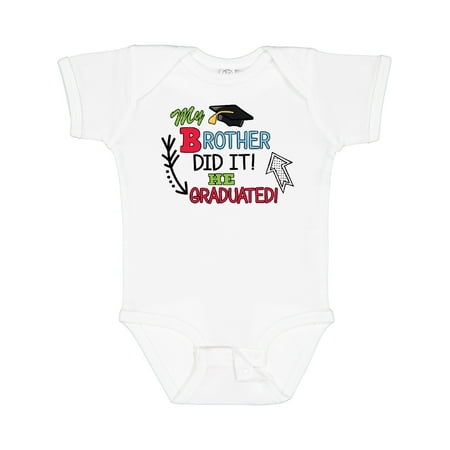 

Inktastic My Brother Graduated with Cap and Arrows Boys Baby Bodysuit