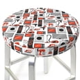 thumbnail image 3 of Bingfone Modern Life Padded Round Bar Stool Cover Cushion with Elastic Fabric Round Chair Seat - Modern Life, 3 of 7