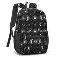 thumbnail image 2 of Eye and Moon Gothic Pattern 17" School Backpacks for Teens,Waterproof Oxford Fabric,S-Shape Padded Straps for School,Travel,Hiking,Camping, 2 of 6