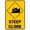 Warning Sign 1, variant on Steep Climb Sign - 8"x12" Vintage Metal Warning Sign, Road Safety Decor for Home Farm Bar Coffee Shop Club Hilly Road