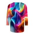 thumbnail image 5 of Women Blouse 3/4 Sleeve Petite, Women Blouses Elegant Casual Short Sleeve Drop Shoulder Longline Womens Tops Dressy Casual 3/4 Sleeve V Neck 2026 Spring Outfits Fall Fashion Must Haves, 5 of 5