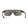 thumbnail image 4 of Mens 90s Classic Half Rim Sport Wraparound Plastic Sunglasses Black Red Blue Mirror, 4 of 4