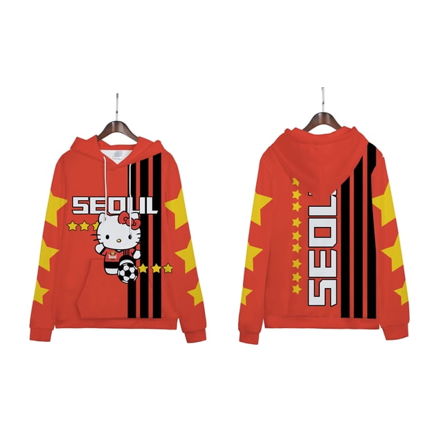 Sudadera de segunda dimensión de estilo japonés con estampado de perímetro de Sanrio, linda caricatura, estilo Instagram de otoño e invierno para estudiantes jóvenes