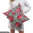 thumbnail image 5 of Ambesonne Fruits Fabric by the Yard Upholstery, Chevron Striped Design, 1 Yard, Black White, 5 of 5