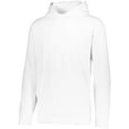 thumbnail image 2 of Augusta Men's Wicking Fleece Hooded Sweatshirt, White, Large, 2 of 2