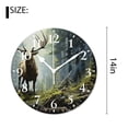 thumbnail image 2 of 14 Inch Wall Clock Battery Operated Silent Clock Decorative for Office, Kitchen, Outdoor, Living Room，Rain forest Wildlife National Park America Style, 2 of 4