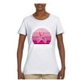 thumbnail image 2 of Wild Bobby Cancer Messed With the Wrong Girl Breast Cancer Awareness Women Graphic Tee, White, Large, 2 of 6