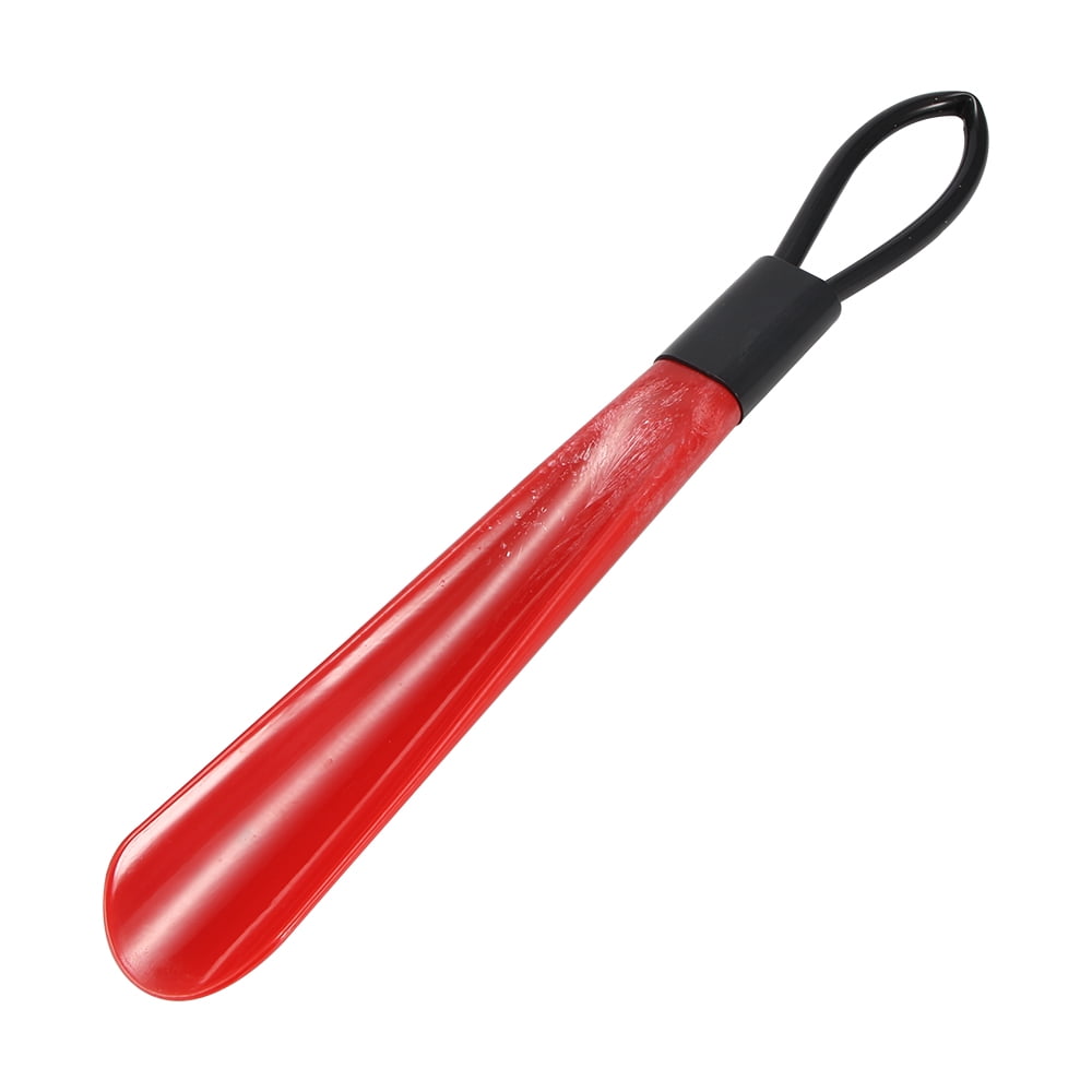 Plastic Long Handle Shoehorn Durable Shoe Horn Lifter Helper Stick Flexible 42cm 